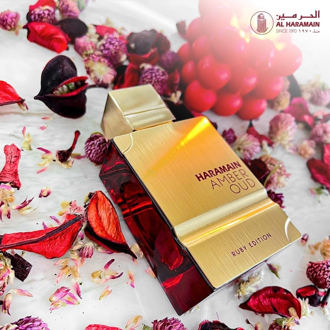 Al Haramain Amber Oud Ruby Edition Eau De Parfum Spray 60ml (2 oz) - Unisex Arabian Perfume for Women & Men, Long-Lasting Amber Fragrance with Rich, Luxurious Scent - Annabellen