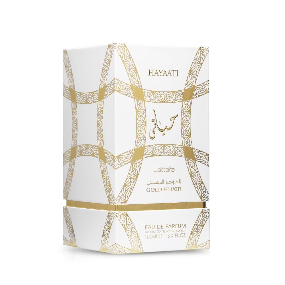 Lattafa Hayaati Gold Elixir Eau De Parfum Spray for Unisex, 3.4 Ounce - Annabellen