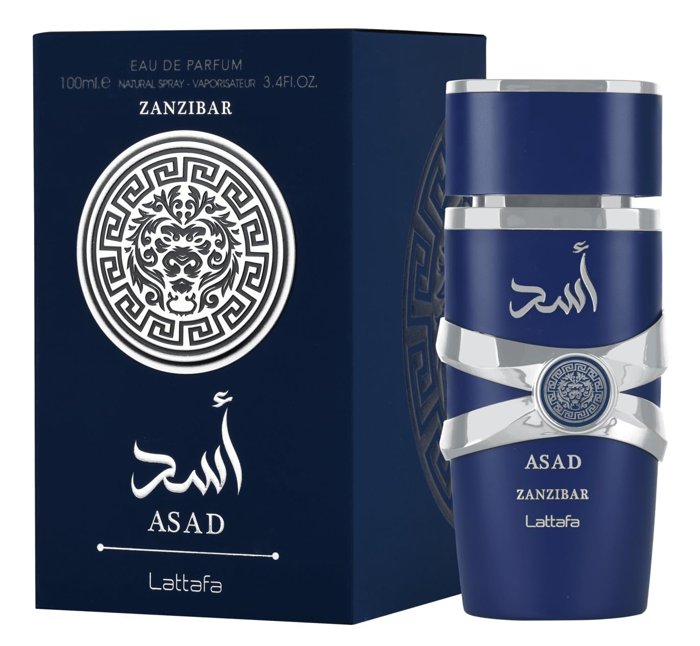 Lattafa Asad Zanzibar - Fresh, Spicy, Vanilla, Coconut - Eau de Parfum Long-Lasting Fragrance for Men, 3.40 Ounce / 100 ml - Annabellen