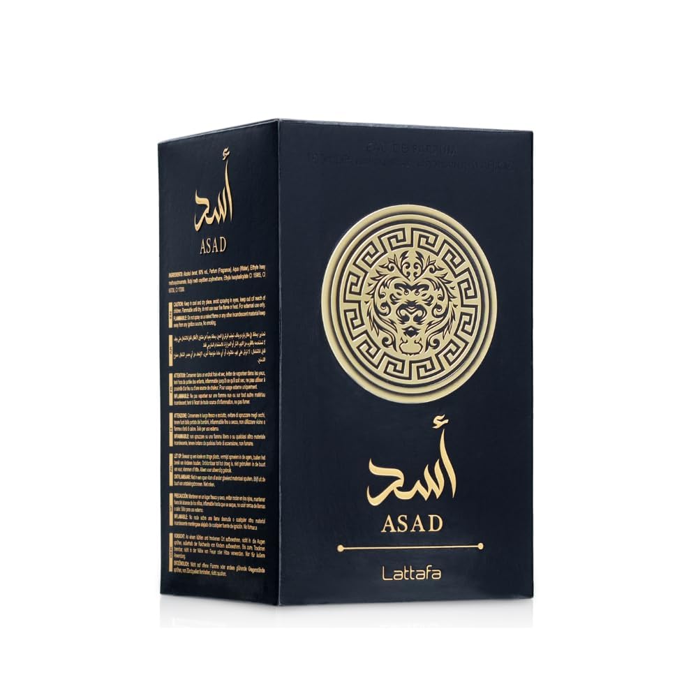 Lattafa Perfumes Asad for Unisex Eau de Parfum Spray, 3.4 Ounce - Annabellen
