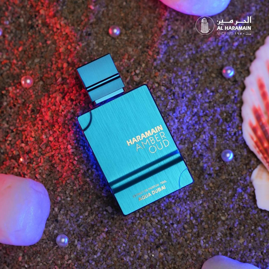 Al Haramain Amber Oud - Aqua Dubai - Cologne for Men and Women - Bergamot, Amber, Musk Fragrances - Long Lasting Perfume for Men and Women - 2.5 oz - Annabellen