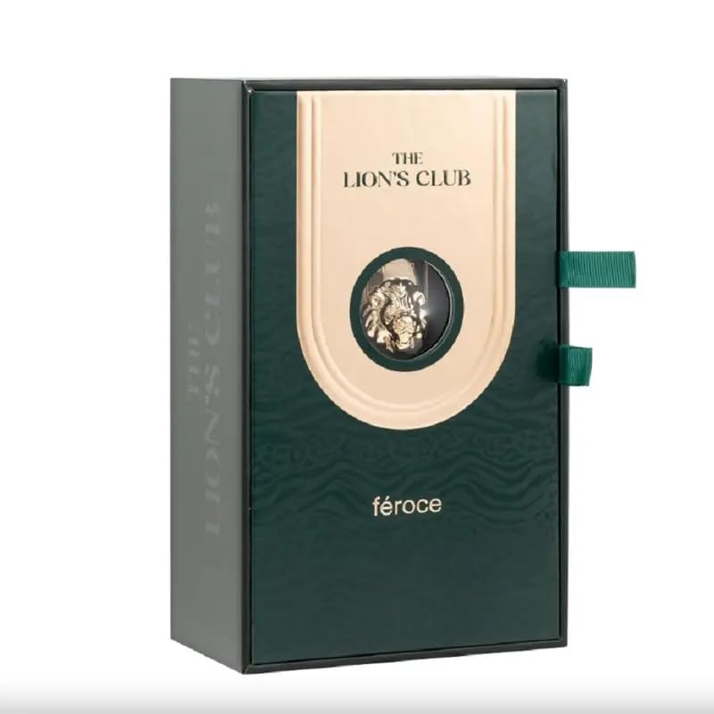 The Lion's Club Feroce for Men Eau De Parfum For Men, Long Lasting Oriental Floral Scent Perfume, 3.4 Ounce (Feroce) - Annabellen