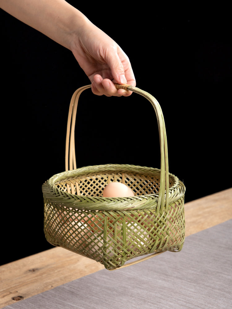 Handmade Bamboo Baskets: Fruit, Egg, Vegetable & Hand Baskets for Home