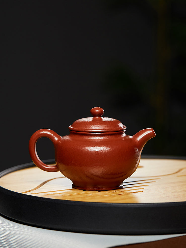 Yixing purple clay pot pure handmade master authentic raw ore big red robe only a small teapot single pot kung fu tea set