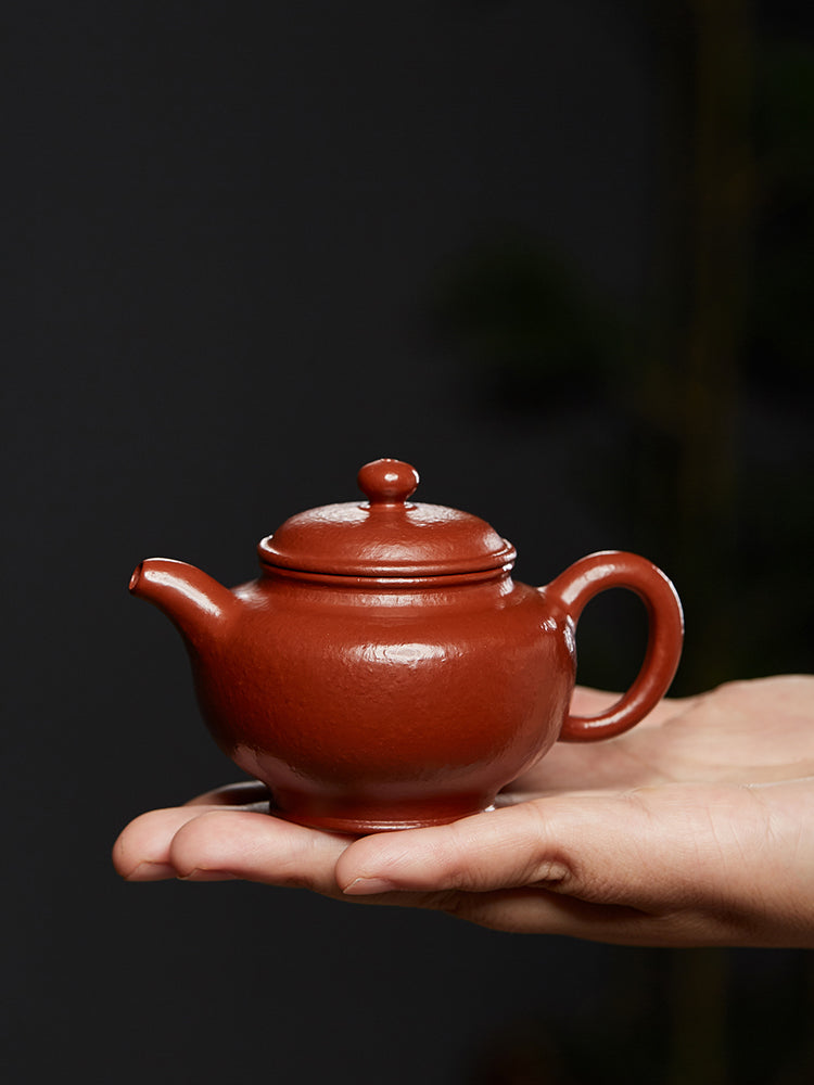 Yixing purple clay pot pure handmade master authentic raw ore big red robe only a small teapot single pot kung fu tea set