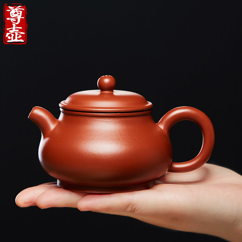 Zun pot, Yixing Dahongpao, purple clay pot, handmade Pan pot, teapot, single pot, household ceramics, kung fu tea set, genuine