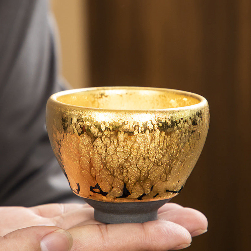 Famous Marigold Gilt Jianzhan Tea Cup – Master Gold Kung Fu Ceramic Teacup