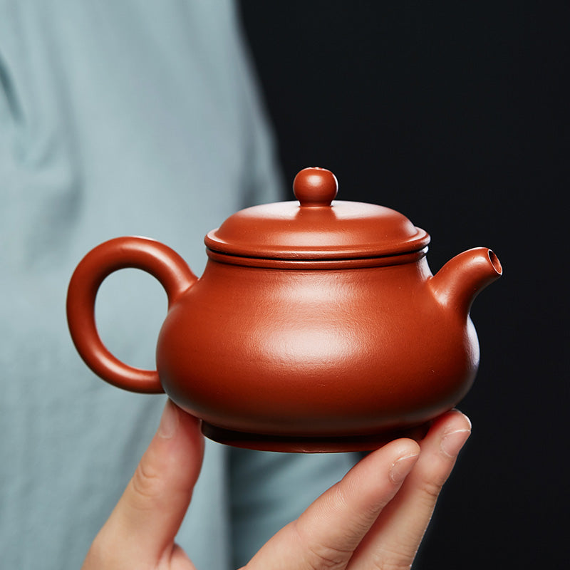 Zun pot, Yixing Dahongpao, purple clay pot, handmade Pan pot, teapot, single pot, household ceramics, kung fu tea set, genuine