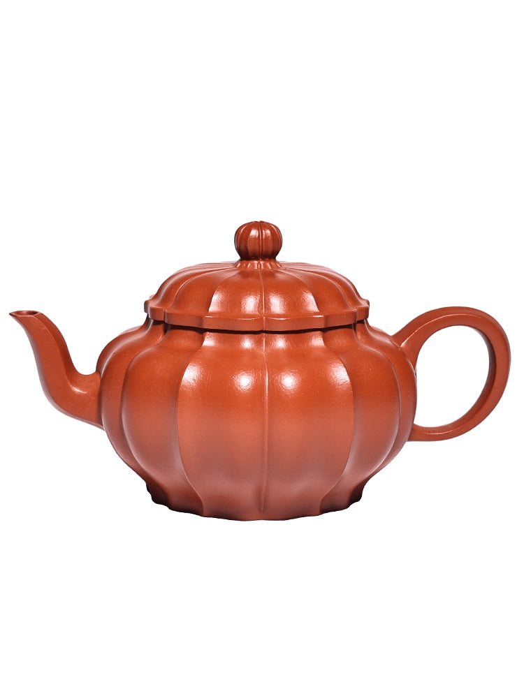 Yixing genuine purple clay pot Wu Yufeng household kung fu teapot tea set raw mine vermilion mud handmade low palace lamp