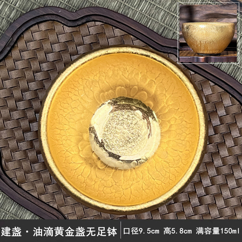 Famous Marigold Gilt Jianzhan Tea Cup – Master Gold Kung Fu Ceramic Teacup