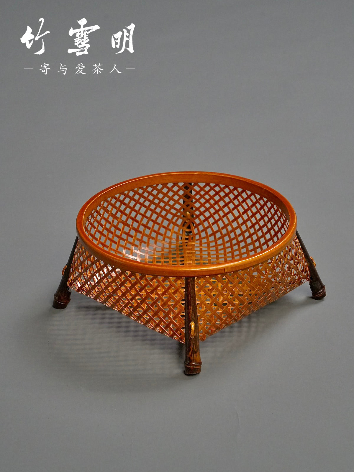 Handmade Bamboo Teacup Basket – Chinese Retro Fruit & Snack Storage Box