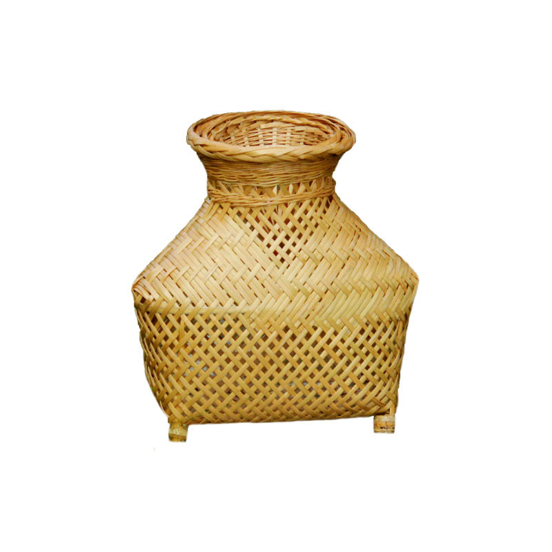 Handmade Bamboo Fish Basket – Traditional Stream Fishing Cage & Ornament