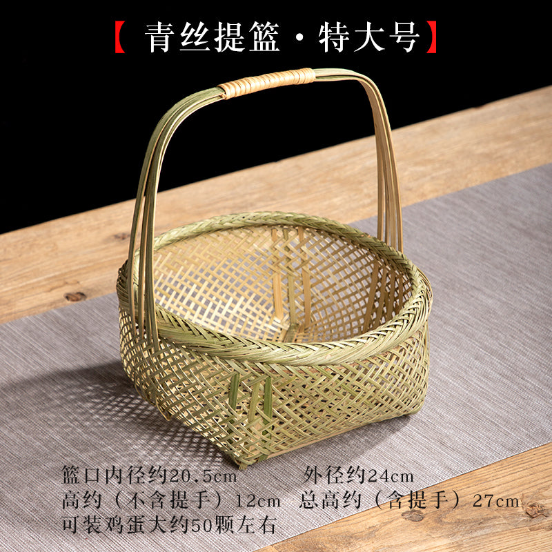 Handmade Bamboo Baskets: Fruit, Egg, Vegetable & Hand Baskets for Home