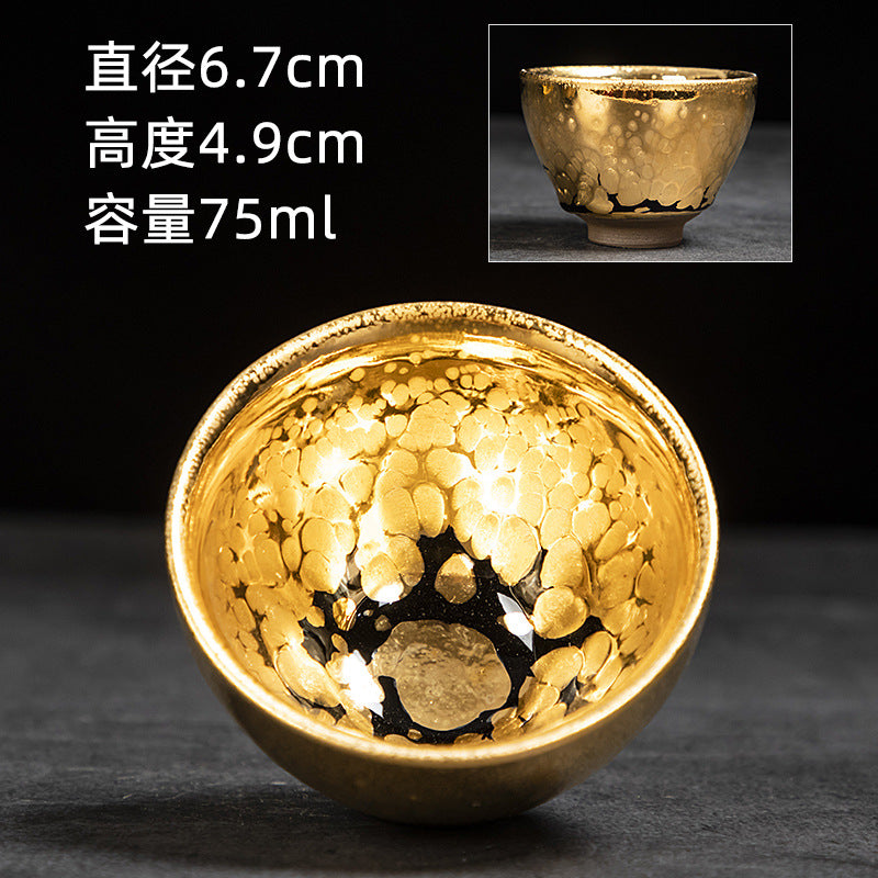 Famous Marigold Gilt Jianzhan Tea Cup – Master Gold Kung Fu Ceramic Teacup