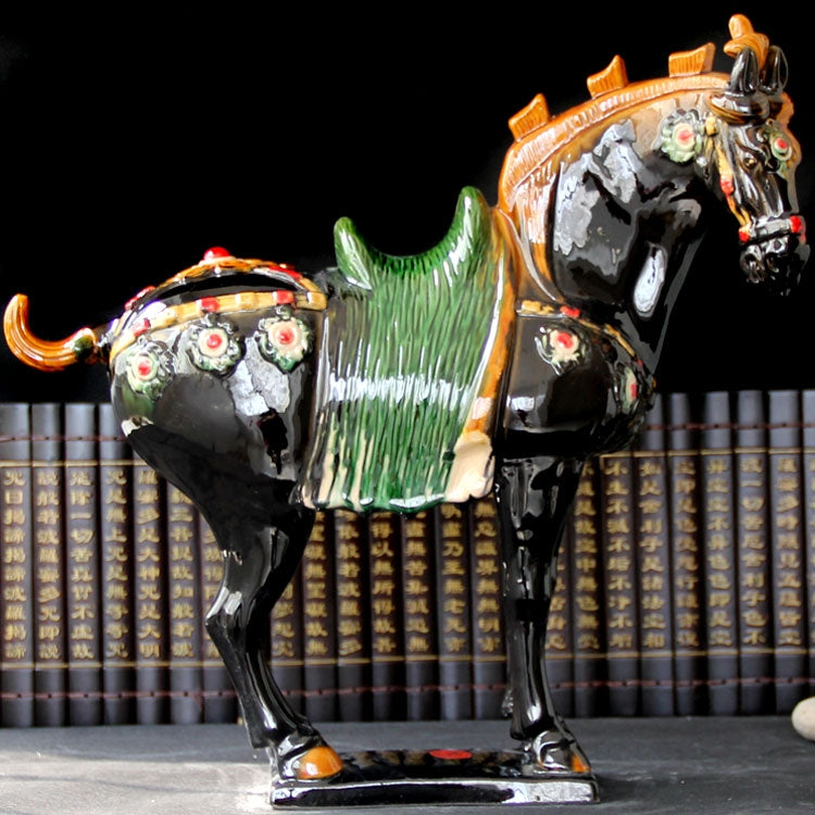 Tang Sancai Ceramic Horse Ornament - National Gift & Malaysia Craft for Living Room