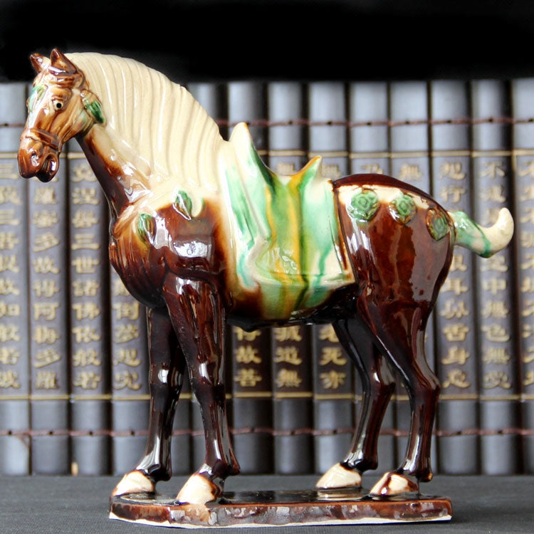 Tang Sancai Malaysian Ceramic Horse Ornament - National Gift & Home Decoration