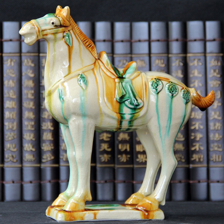 Tang Sancai Malaysian Ceramic Horse Ornament - National Gift & Home Decoration