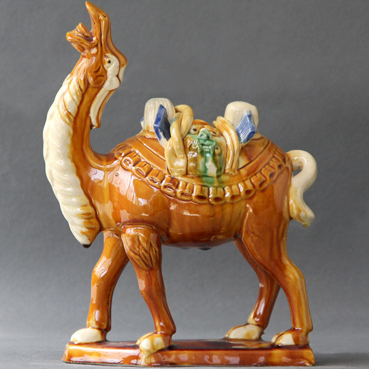 Tang Sancai Ceramic Horse Ornament - National Gift & Malaysia Craft for Living Room