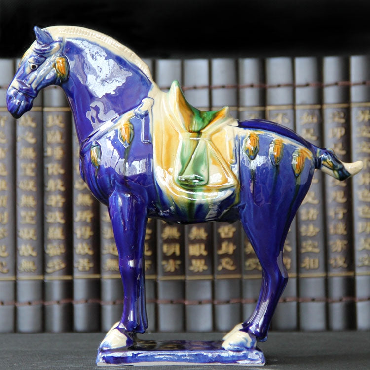 Tang Sancai Malaysian Ceramic Horse Ornament - National Gift & Home Decoration