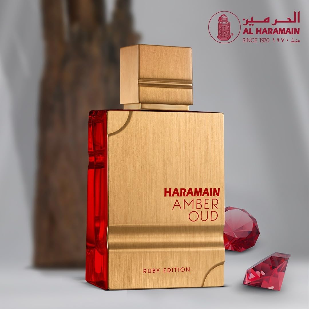 Al Haramain Amber Oud Ruby Edition Eau De Parfum Spray 60ml (2 oz) - Unisex Arabian Perfume for Women & Men, Long-Lasting Amber Fragrance with Rich, Luxurious Scent - Annabellen