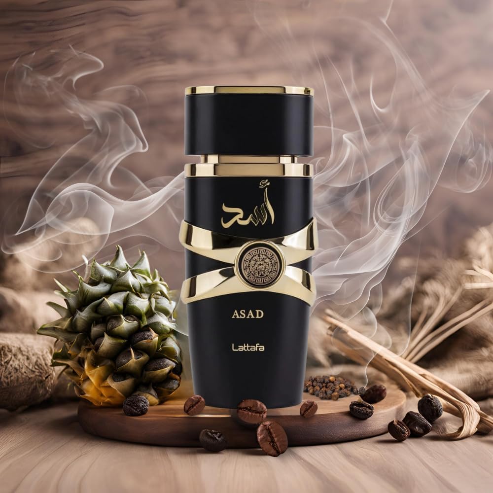 Lattafa Perfumes Asad for Unisex Eau de Parfum Spray, 3.4 Ounce - Annabellen