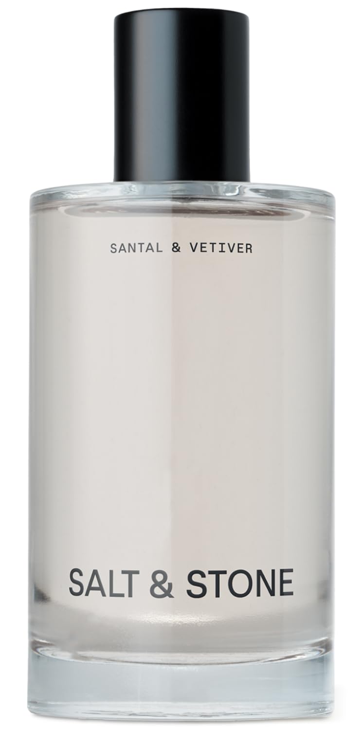 Salt & Stone Body Mist, Santal & Vetiver Scent, Skincare Infused Perfume Hair & Body Spray for Women and Men, Hydrating Fragrance with Glycerin and Red Algae, Vegan, Cruelty Free, 3.4 fl oz - Annabellen