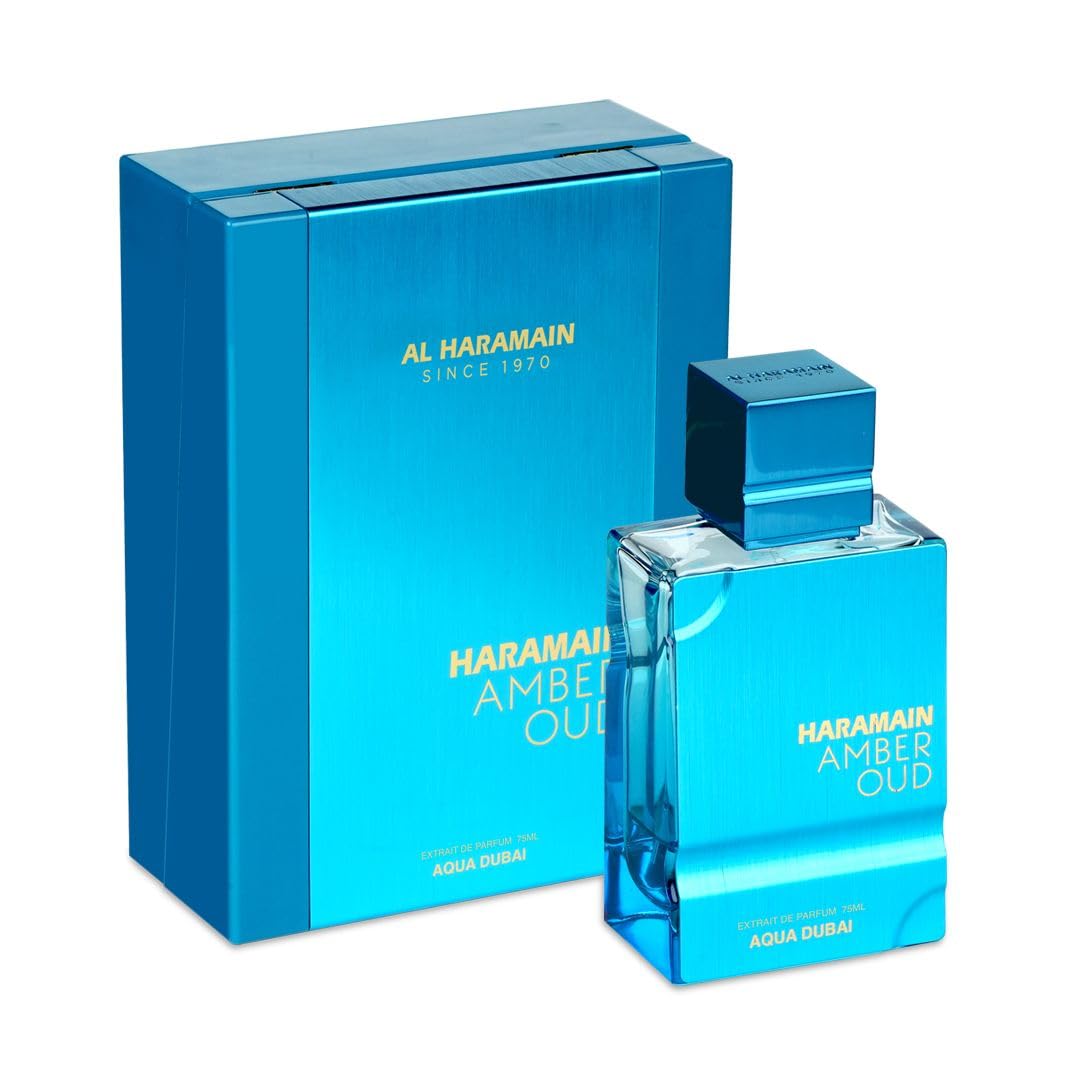 Al Haramain Amber Oud - Aqua Dubai - Cologne for Men and Women - Bergamot, Amber, Musk Fragrances - Long Lasting Perfume for Men and Women - 2.5 oz - Annabellen