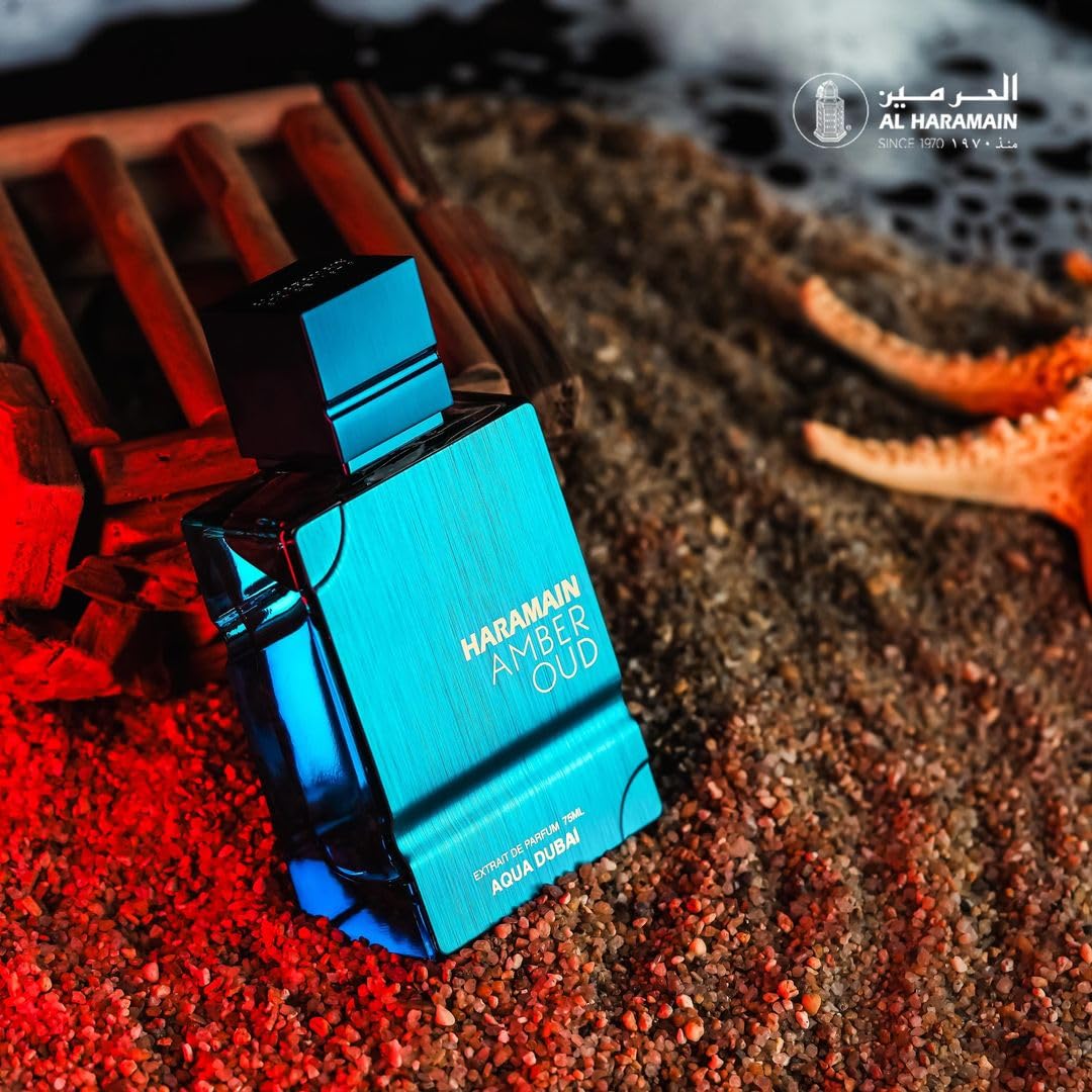 Al Haramain Amber Oud - Aqua Dubai - Cologne for Men and Women - Bergamot, Amber, Musk Fragrances - Long Lasting Perfume for Men and Women - 2.5 oz - Annabellen